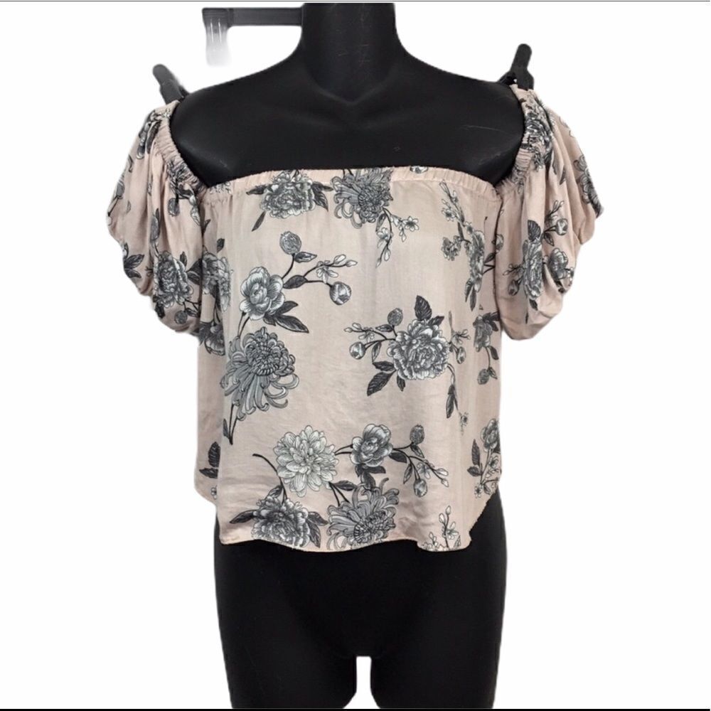 Don’t ask why Italian off the shoulder floral top